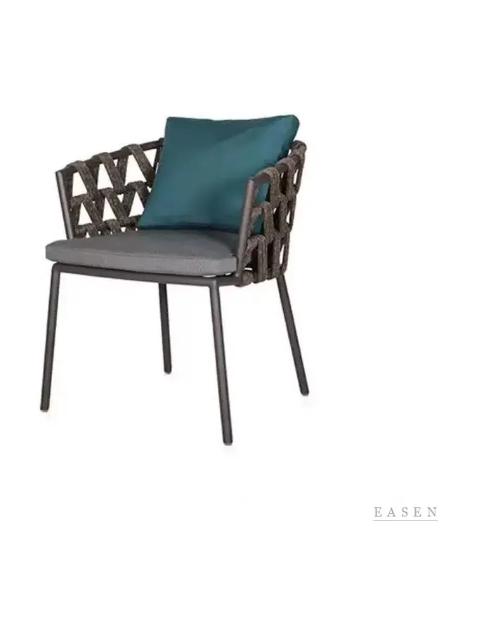 Diamond-Band Woven Armchair — Outdoor Chair