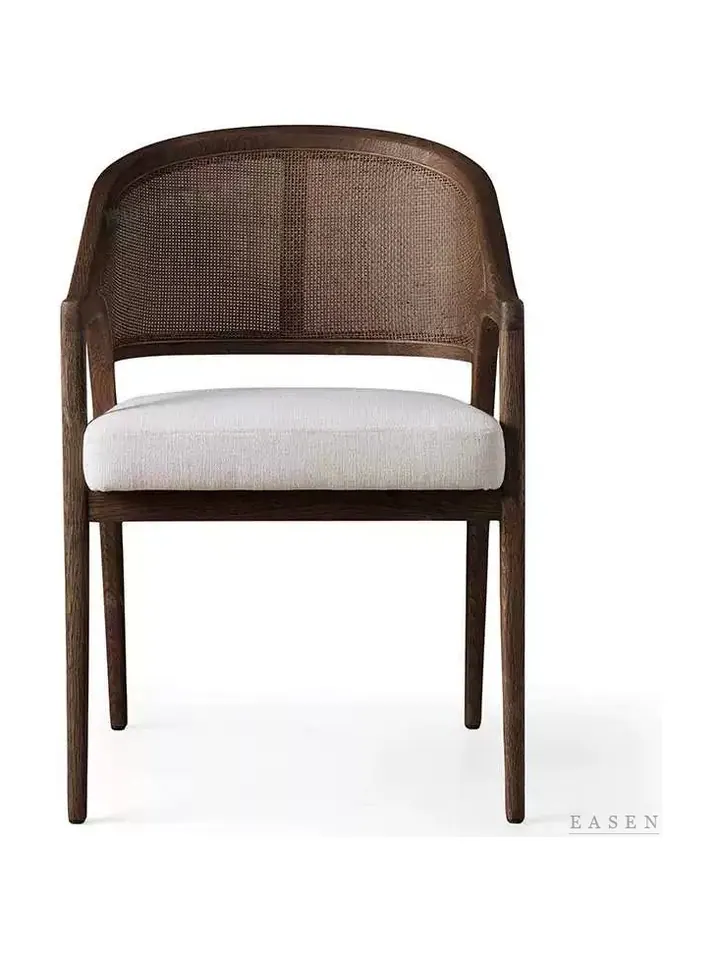 Dense-Weave Walnut Armchair — Restaurant Chair