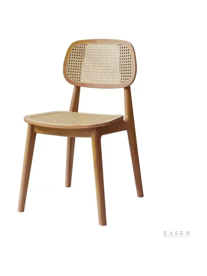 Wide-Cane Teak Chair — Café Chair