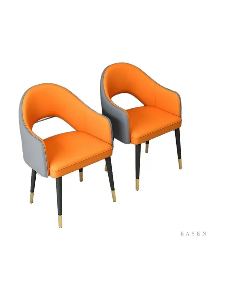 Cutout-Back Gold-Tip Armchair — Restaurant Chair