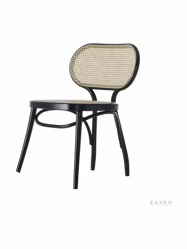 Oval-Back Bentwood Cane Chair — Café Chair