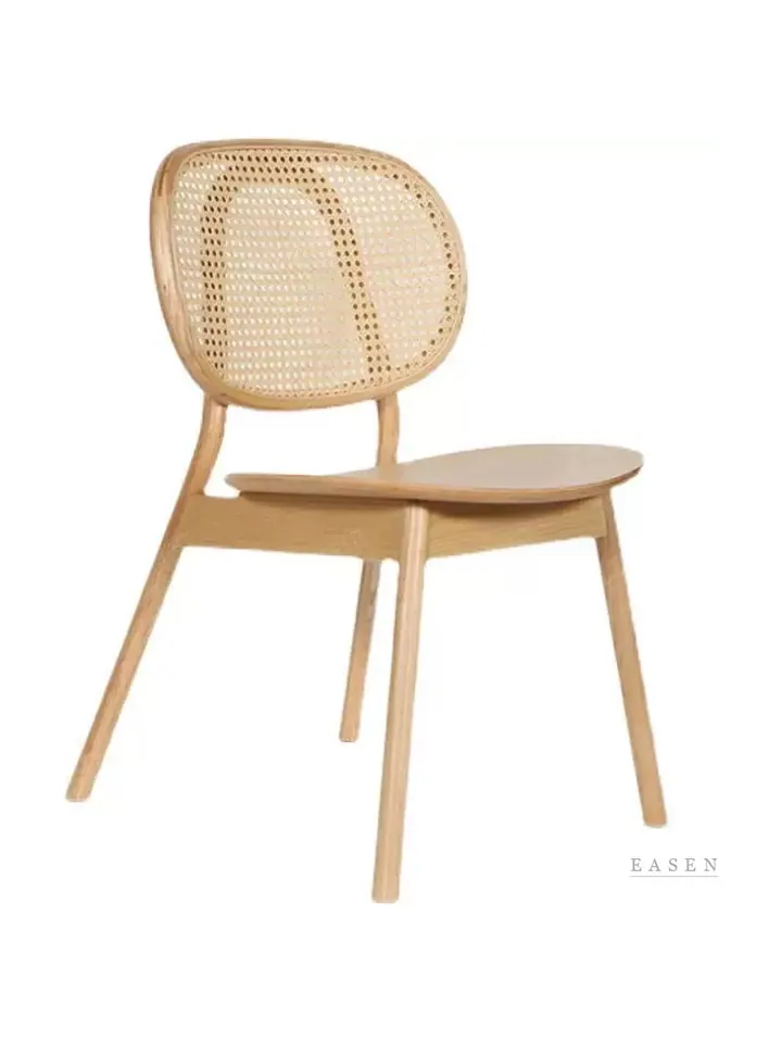 Splayed-Leg Oval Cane Chair — Café Chair
