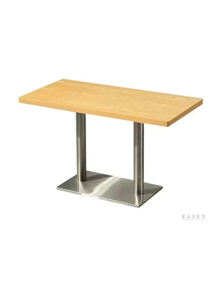 Oak Twin-Column Dining Table — Restaurant Table