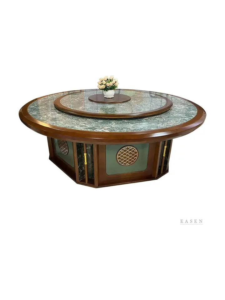 Green-Stone Lattice Banquet Table — Restaurant Table