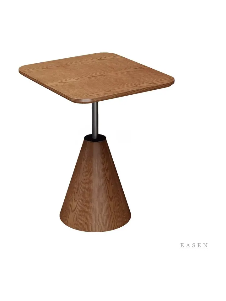 Cone-Base Walnut Cafe Table — Café Table