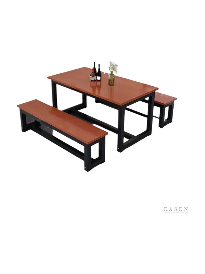 Linked-Bench Dining Set — Restaurant Table