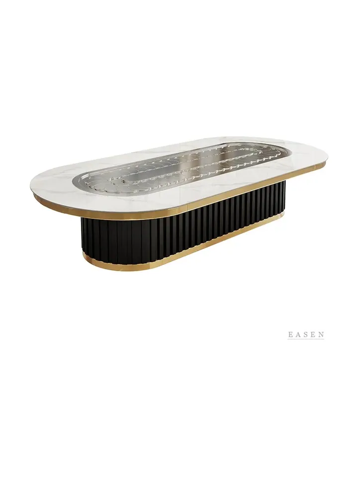 Oval Island Hotpot Table — Restaurant Table