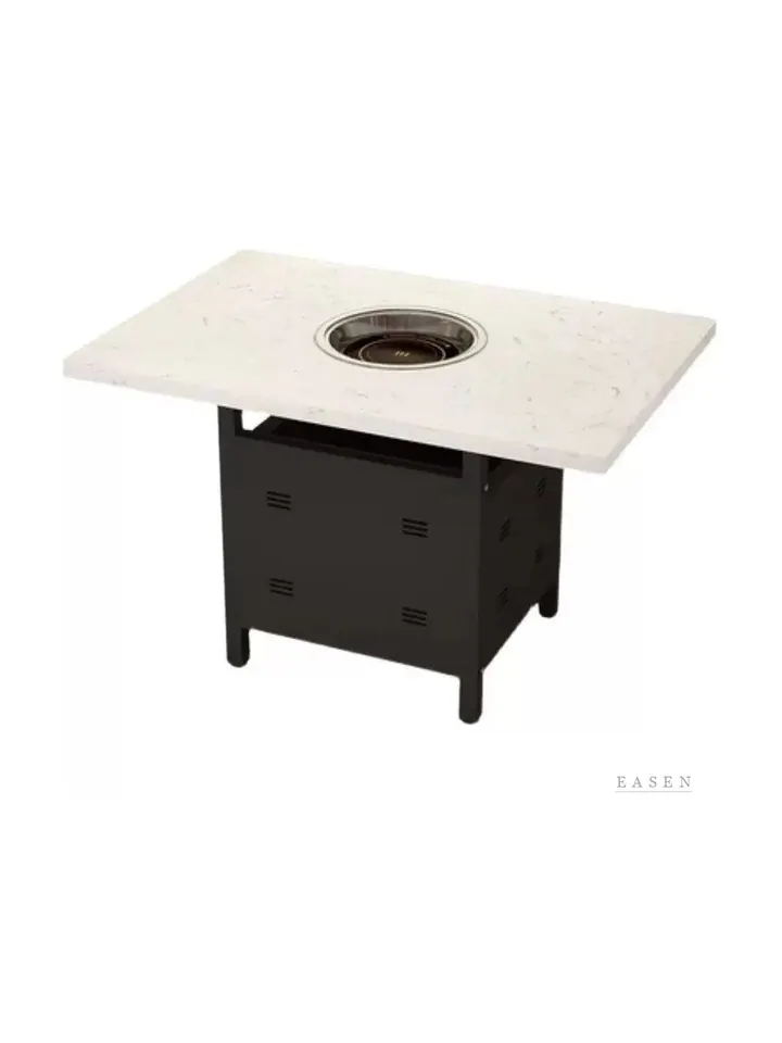 Round Tile-Top Hotpot Table — 4