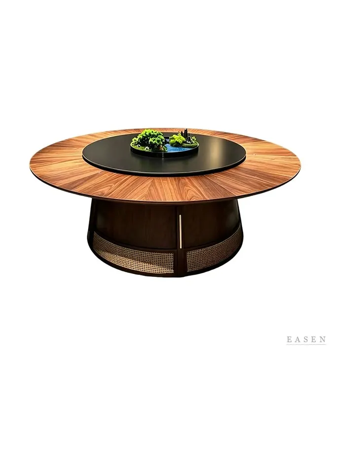 Walnut Drum Banquet Table — Restaurant Table