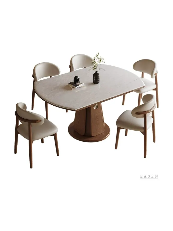 Cone-Base Cream Dining Set — Restaurant Table