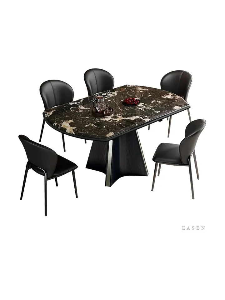 Petal-Base Black Dining Set — Restaurant Table