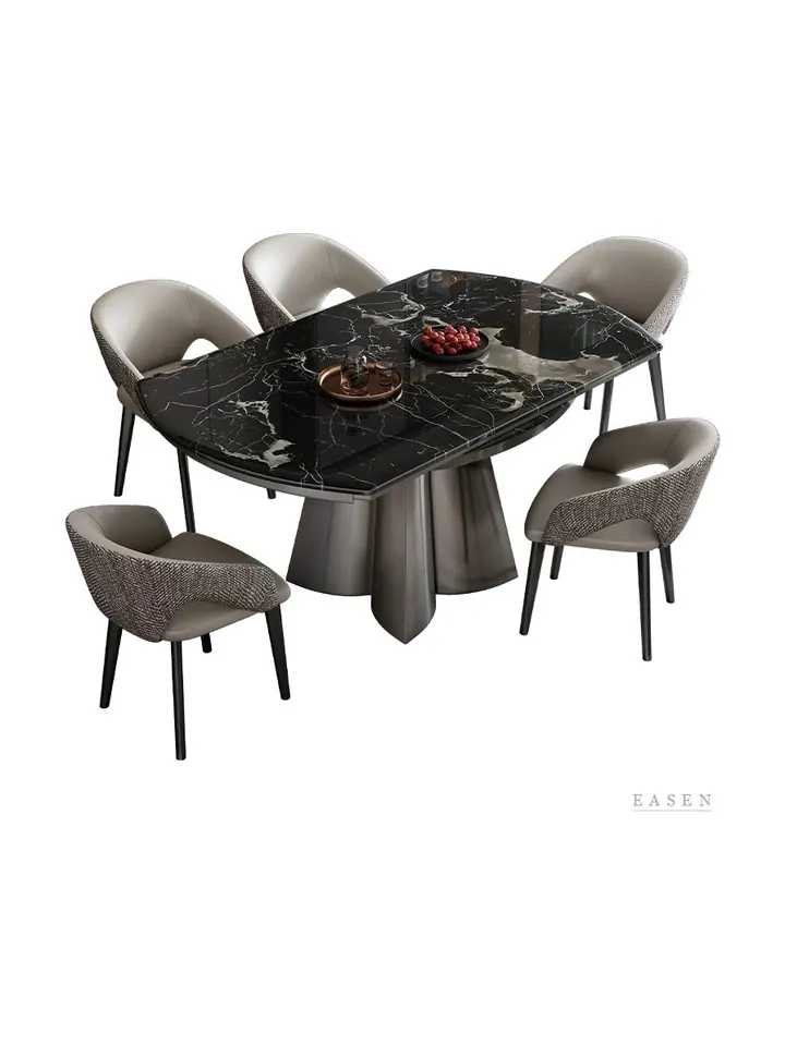Three-Petal Marble Dining Set — Restaurant Table