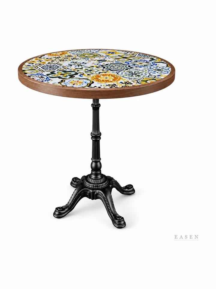 Cast-Iron Tile Cafe Table — Café Table