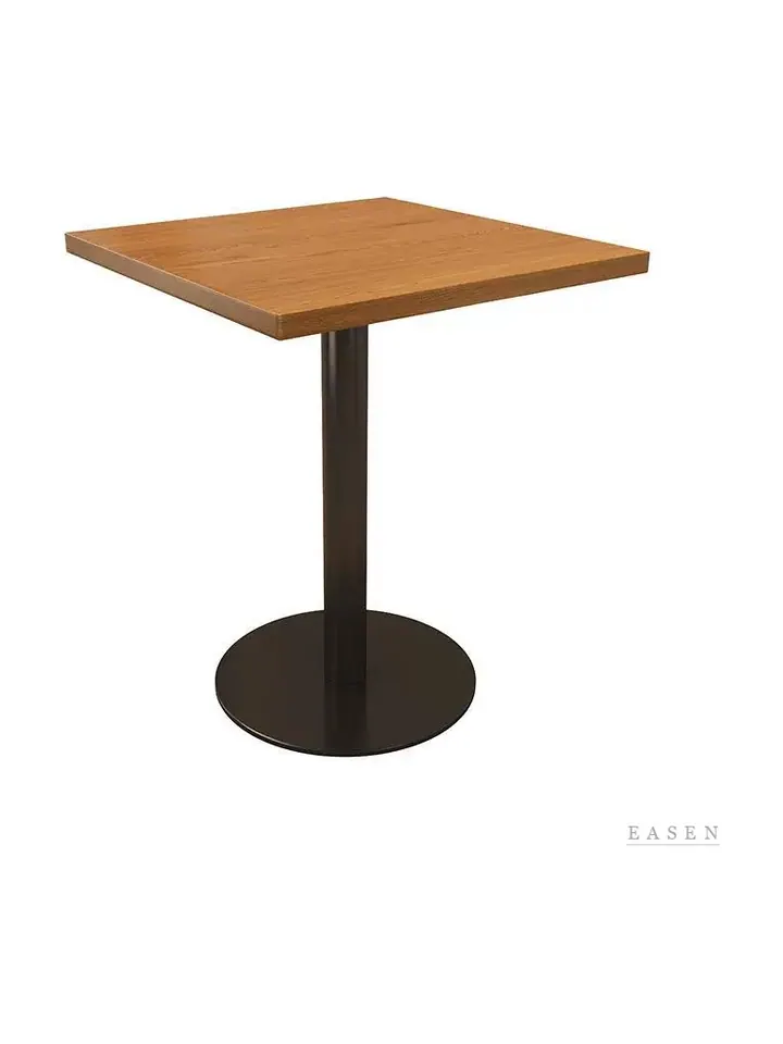 Round-Foot Oak Cafe Table — 4