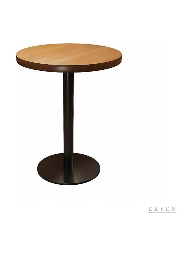 Disc-Base Oak Cafe Table — 3