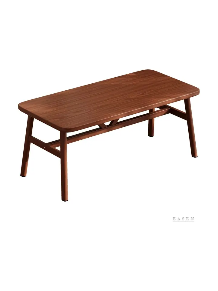 Angled-Leg Walnut Dining Table — Restaurant Table