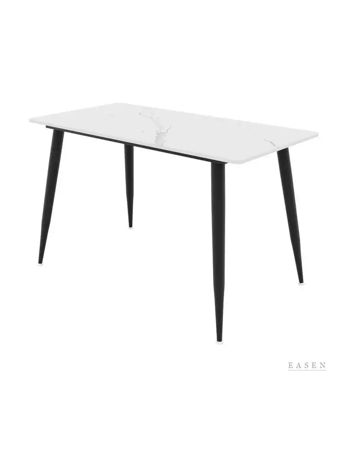Slim Tapered-Leg Stone Table — Restaurant Table