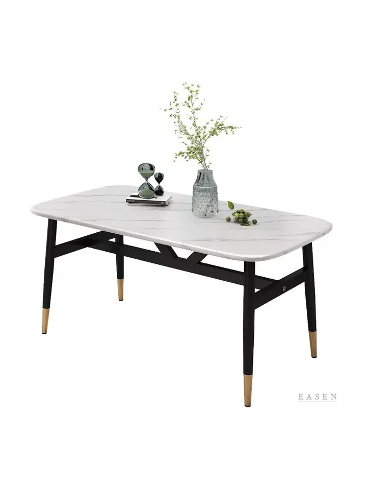 V-Braced Brass-Tip Table — Restaurant Table