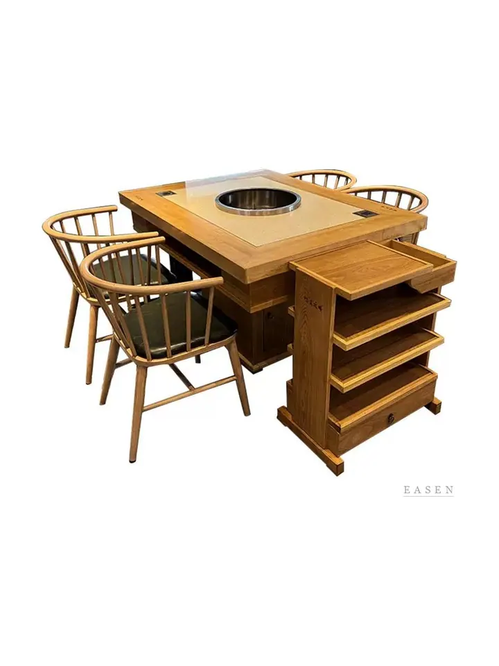 Shelf-Cabinet Hotpot Set — Restaurant Table