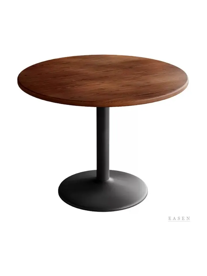 Drum-Base Walnut Cafe Table — Café Table