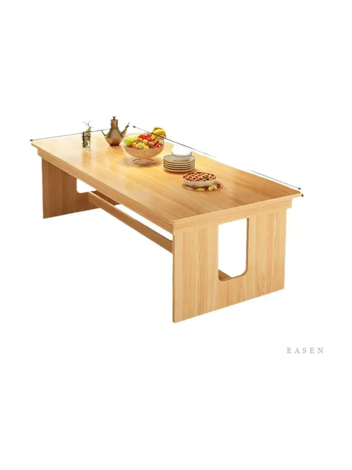 Notched-Panel Oak Dining Table — Restaurant Table