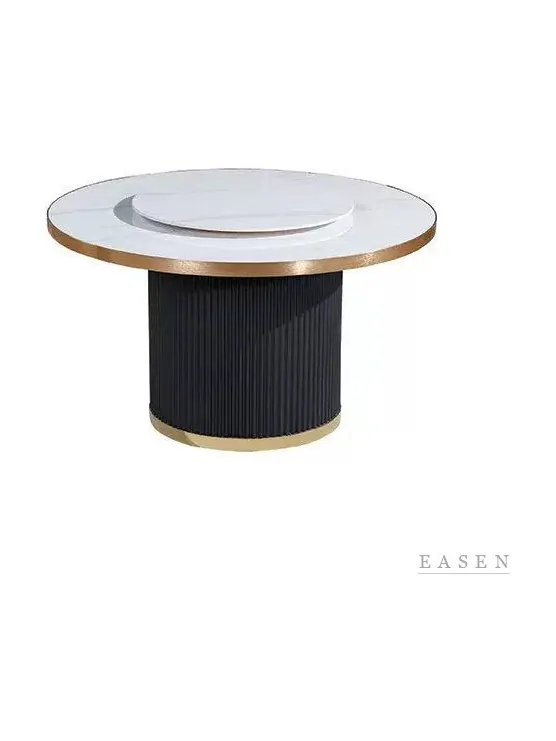 Gold-Rim Drum Hotpot Table — 3