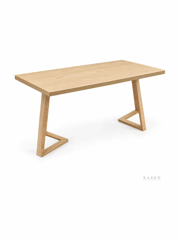Triangle-Leg Oak Dining Table — Restaurant Table