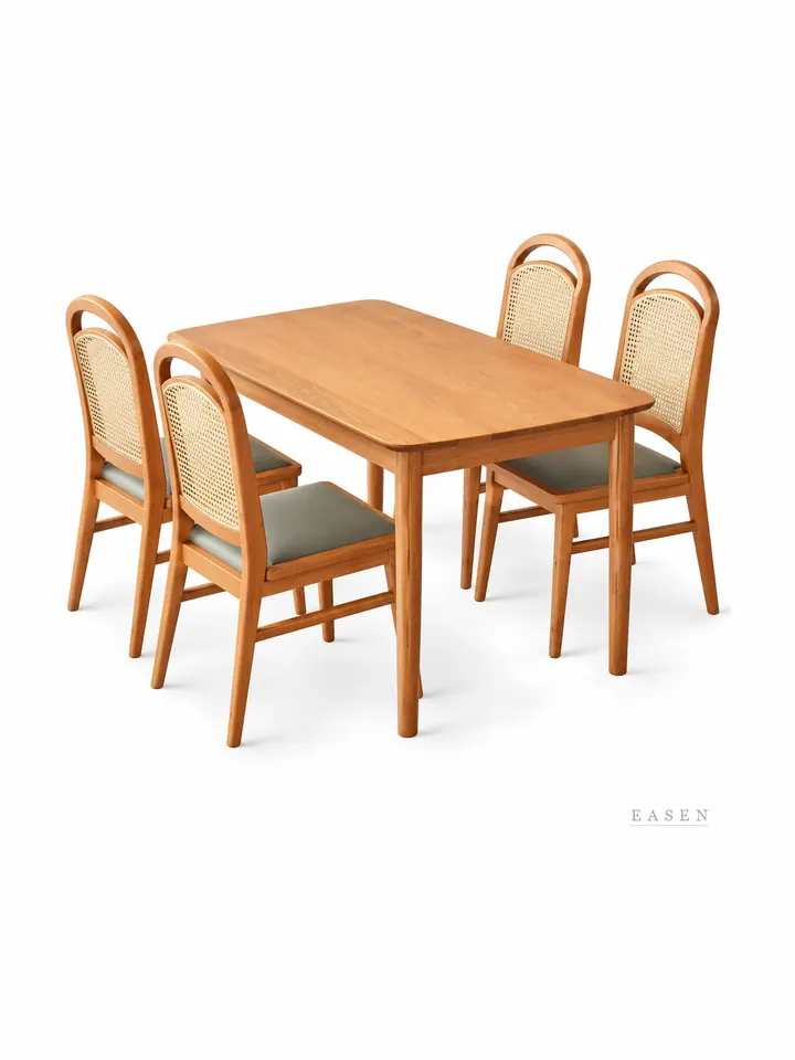 Arched Cane Oak Dining Set — Restaurant Table