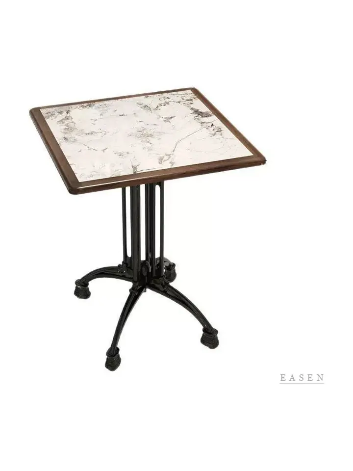 Marble-Top Cast-Iron Table — Café Table