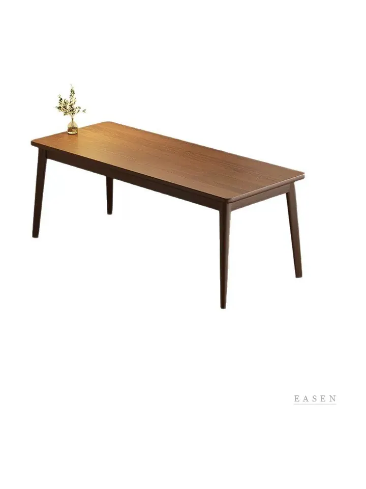 Round-Leg Walnut Dining Table — Restaurant Table