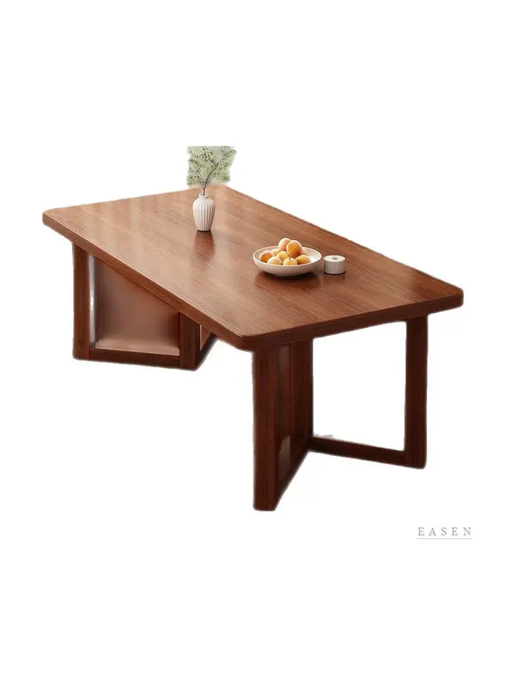 Heavy-Duty Box-Leg Walnut Table — Restaurant Table