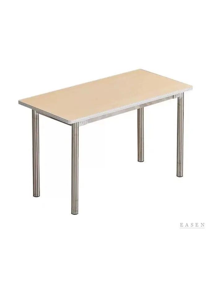 Steel-Tube Light Wood Table — Restaurant Table