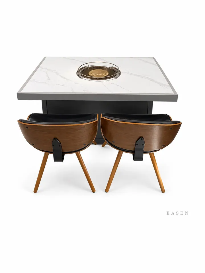 Grey Single-Burner Hotpot Set — Restaurant Table