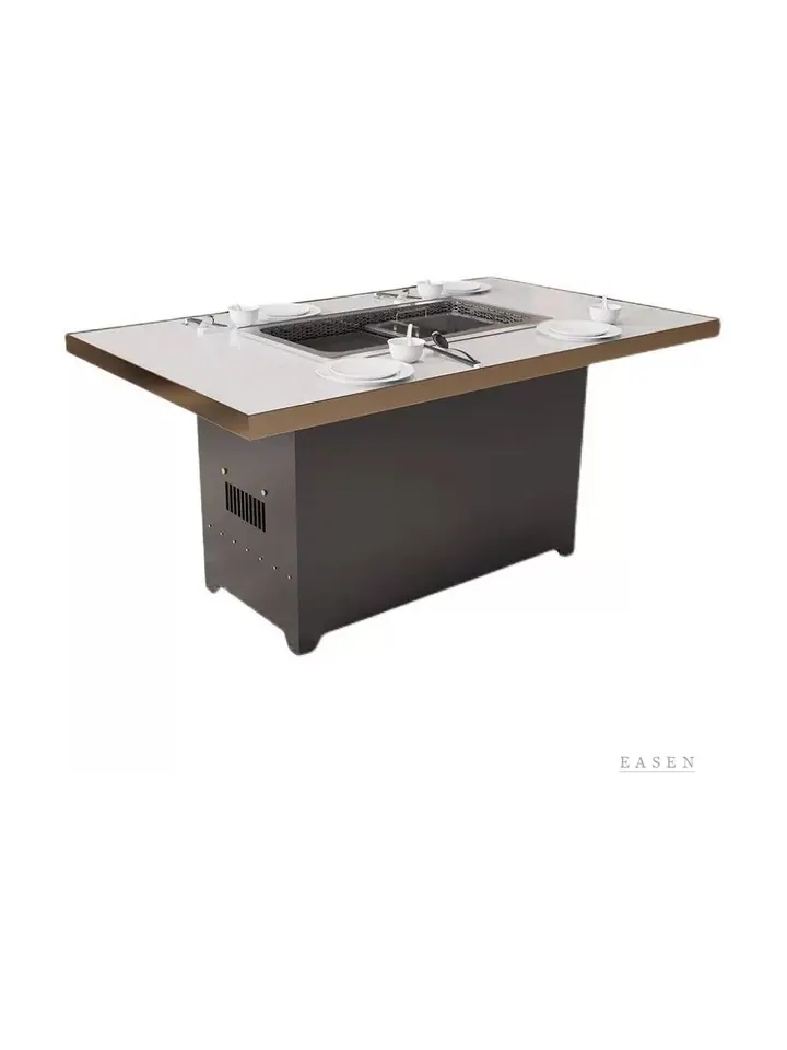Vented-Cabinet BBQ Table — Restaurant Table