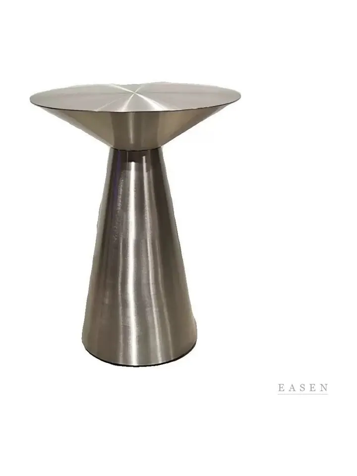 Double-Cone Brushed Side Table — Café Table