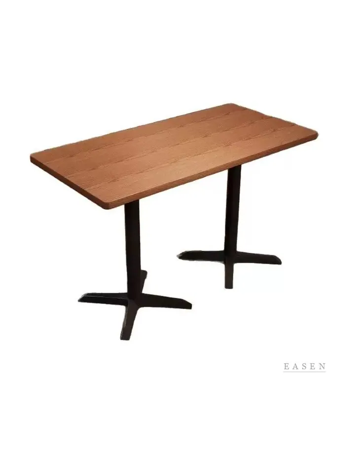 Cross-Foot Walnut Dining Table — Restaurant Table