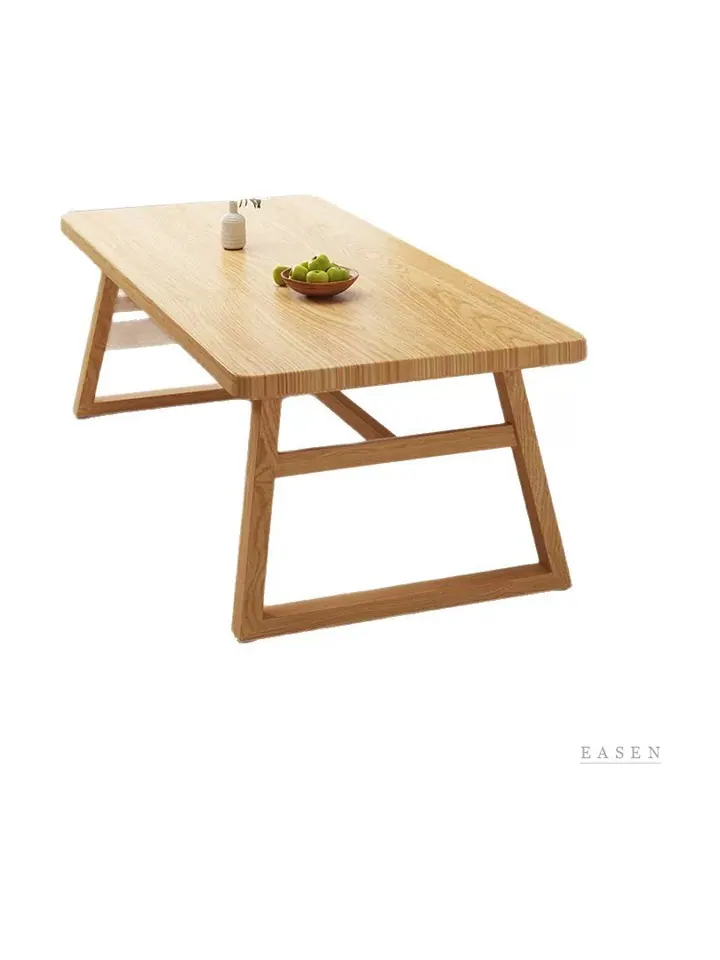 Trapezoid-Leg Bamboo-Tone Table — Restaurant Table