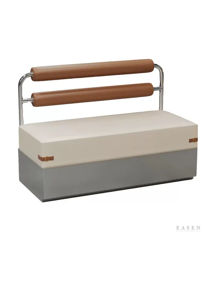 Cream Bolster-Rail Booth — Restaurant Booth seating