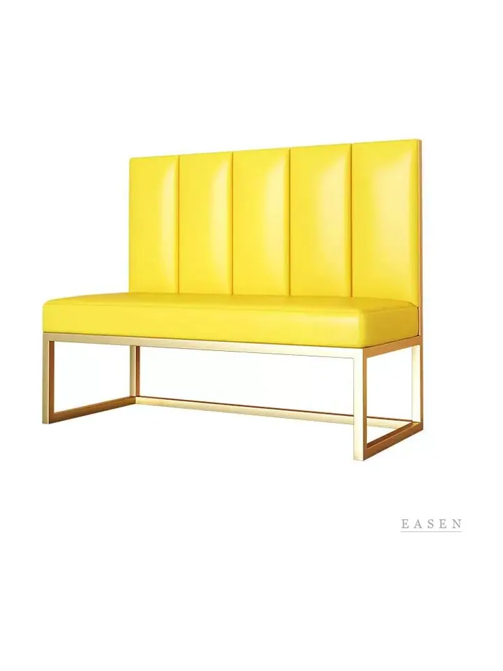 Gold-Frame Channel-Back Booth — Restaurant Booth seating