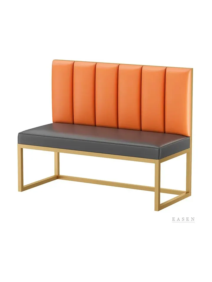 Gold-Frame Channel-Back Booth — 3