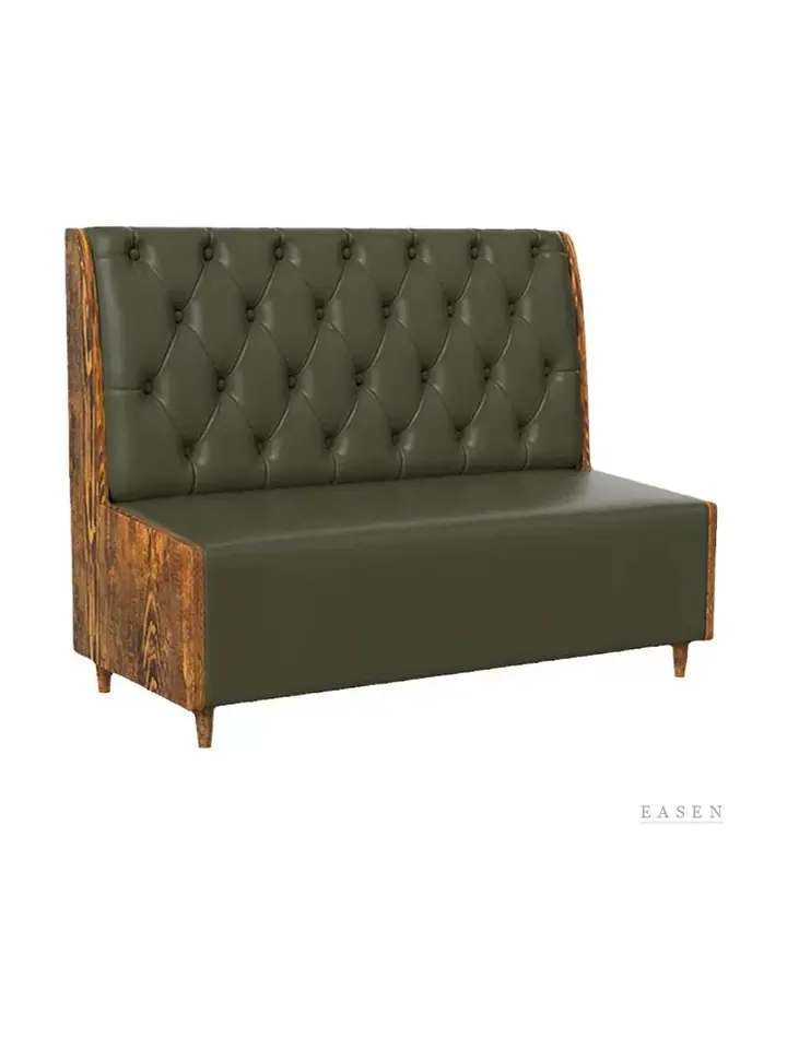 Diamond-Tufted Leather Booth — Restaurant Booth seating