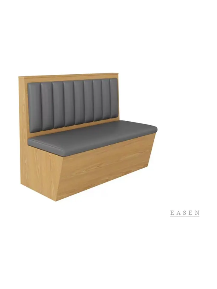 Wood-Box Channel-Back Booth — Restaurant Booth seating
