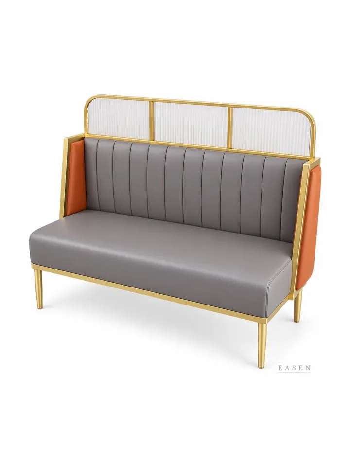Wing-Side Gold-Frame Booth — Restaurant Booth seating
