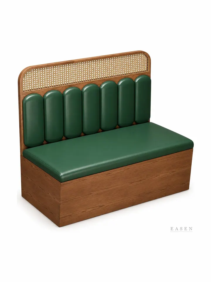 Capsule-Back Cane-Top Booth — Restaurant Booth seating
