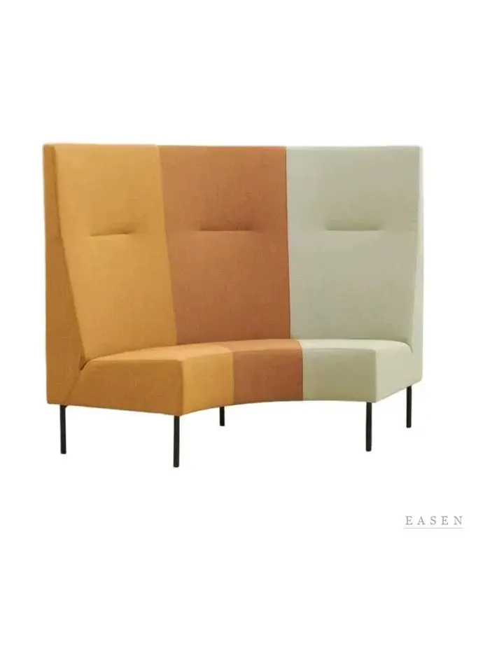 Three-Tone High-Back Corner Booth — Restaurant Booth seating