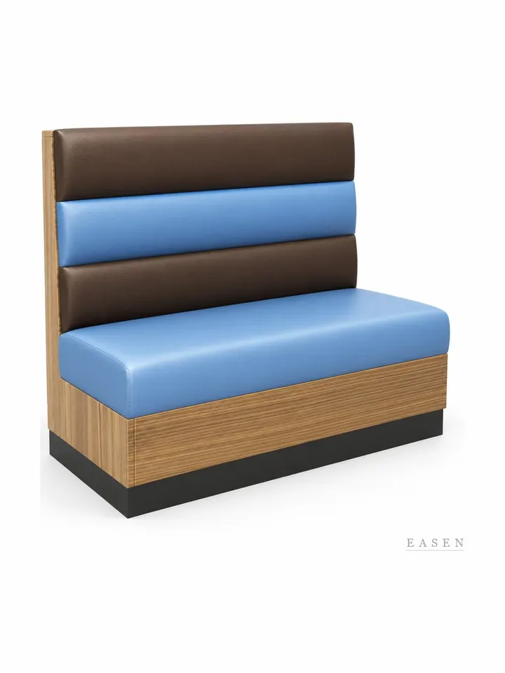 Blue-Brown Horizontal Booth — Restaurant Booth seating