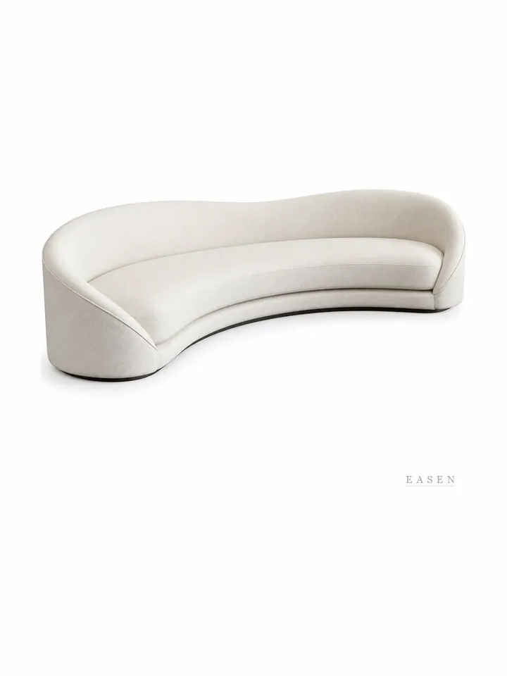 Crescent Cream Sofa — Restaurant Booth seating
