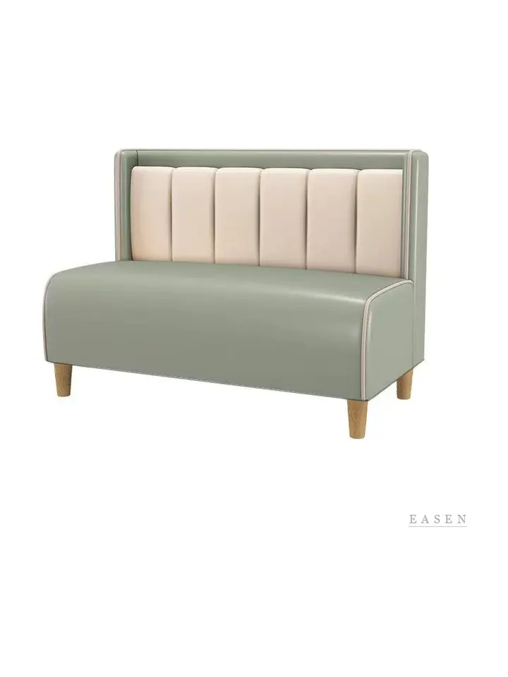 Two-Tone Sage Channel Booth — Restaurant Booth seating