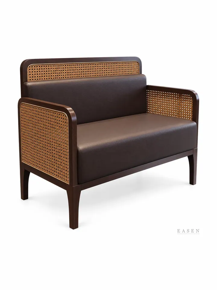 Cane-Side Dark Wood Booth — Restaurant Booth seating