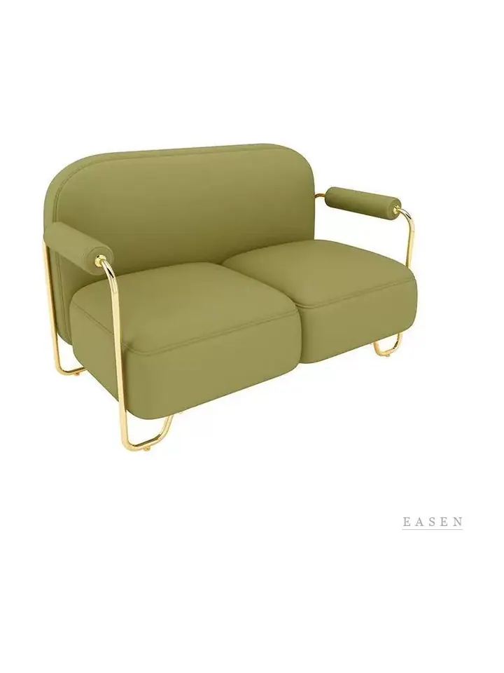 Gold-Tube Round-Back Sofa — Restaurant Booth seating